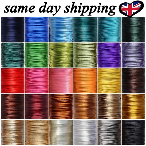 Satinkordel 2mm rattail - satinkordel,