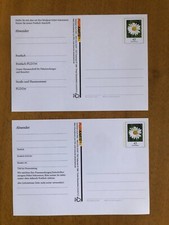 Bund: Postfach-Mitteilungskarten PFK 17-18 Blumen, ungebraucht