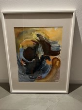 Modernes signiertes Aquarell