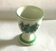 1 Eierbecher Rosenthal -Porzellan-Bahnhof-Selb-Bavaria-grüne Rose-Germany