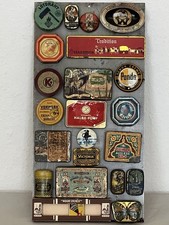 22 x sehr alte Hauswaren & Tabak Dosen  ‼️auf Blech mit Magneten ‼️Konvolut 