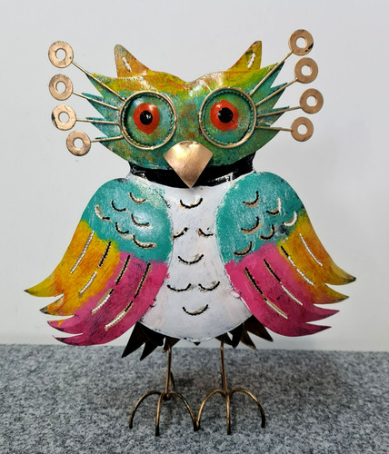 Dekofigur eule metall - eule,