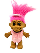 Troll Fitness Gym Outfit Vintage Russ Figur Zaubertroll 90er Sammlerstück pink