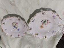 2 Teller Weimar Porzellan Prunkteller Obstteller  Blumenmuster Modell : ILSE