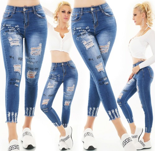 Damen jeans hose - jeans, high