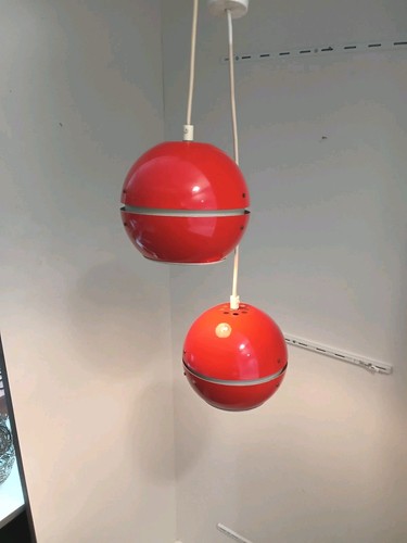 Vintage kugel hängelampe - 2x, kugel-hängelampe