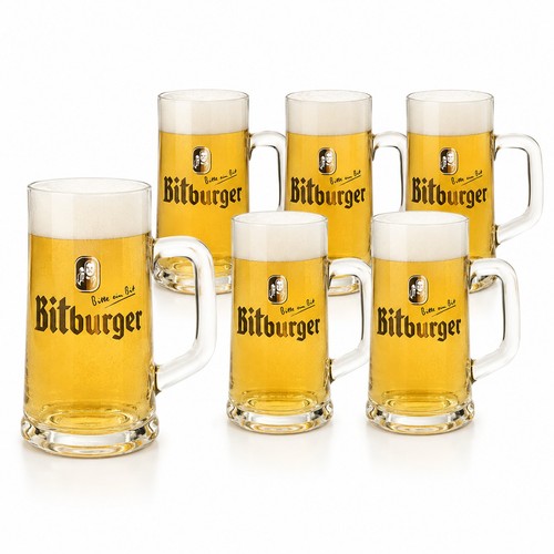 Bitburger bierkrug glas - bitburger,