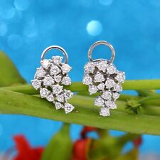 Kunstdiamanten Grown Cvd Diamant Ohrstecker 14k Solid Weiß Gold Bündel Gift 1.10
