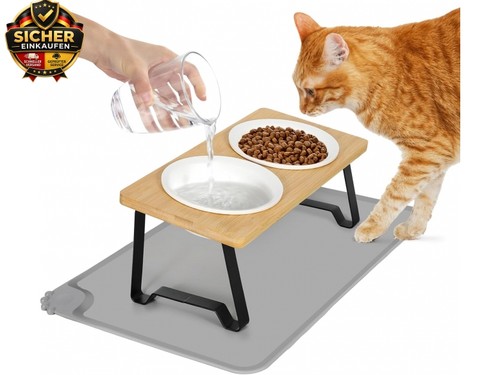 Katzennapf erhöht 2er set - katzennapf,