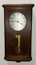 electronic ato-Antike Wanduhr Um 1930+- Französische LEON HAT