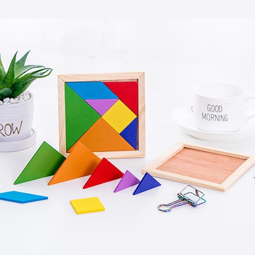 Neues tangram holzpuzzle - neues, tangram-holzpuzzle
