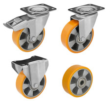 Satz Schwerlastrollen Transportrolle loses Rad 80 100 125 Polyurethan