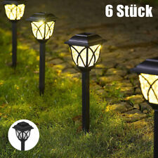 Solarleuchten Garten, 6x Set Solarlampen für Außen, LED Licht Solar Wegeleuchte