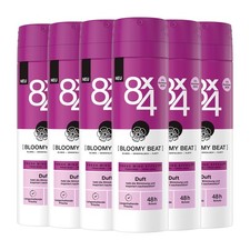 8x4 Deo Spray BLOOMY BEAT 6 x 150ml Mix aus blumig und orientalisch