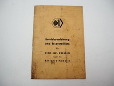 Rivierre Casalis TRA 2-075 2-100 Pickup Presse Betriebsanleitung Ersatzteilliste