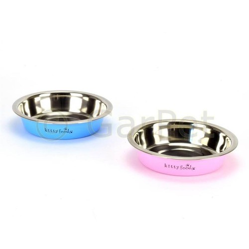 Katzennapf rosa blau flach