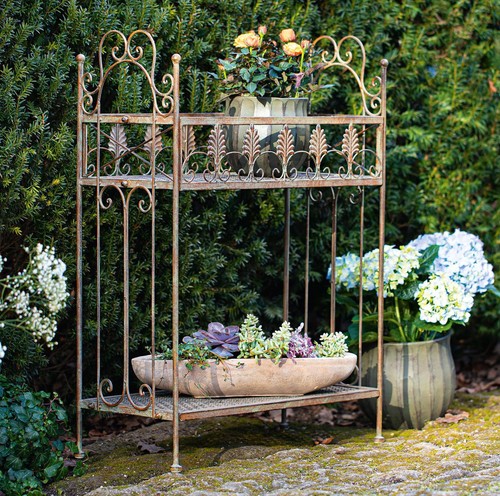 Metallregal gartenregal antik - metallregal,