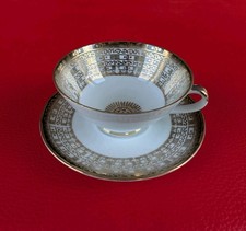 1950-1969 GKC Sammeltasse Mokka Mocca Gold Schwarz Ornamente Gedeck Espresso Set