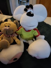 ? Diddl Maus Stofftier mit grünem T-Shirt + Pimboli als Zusatz – guter Zustand