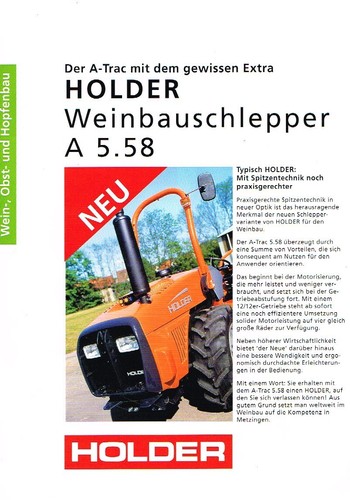 Holder trac 58 - a, 5.58,