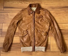 100%ORIGINAL GIORGIO BRATO ECHTLEDER JACKE GR.ITAL. 48 DE 40/42 BRAUN LEDER