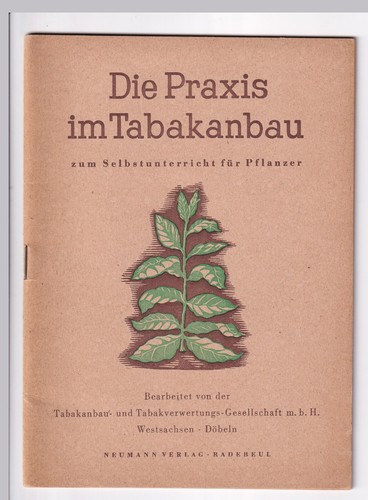 Tabak aus sachsen 1947 die - tabak,