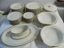 Speiseservice 12 Personen königlich pr. Tettau Winkelmann Chemnitz mit Goldrand