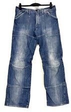 G-Star RAW Fire Elwood Jeans Herren Denim Hose Relaxed Loose 3301 Blau W34 L34