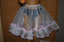 XXL Organza Petticoat Rock steif wie Papier Spitze Rüschen Tellerrock Cape 50cm