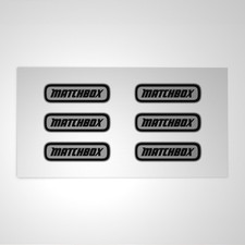 Matchbox Stickerbogen mit 6 Sticker RC Modelbau Sticker Motorsport Sticker 45mm