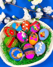 11 OSTEREIER echtes Hühnerei