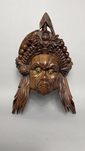 Alte wandmaske relief - wandmaske, holz