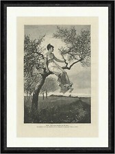 Idylle M. Beyle Baum Blüten Wiese Sommer Klettern Weber Ast  Faksimile_E 12508