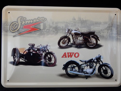 Blechschild flotte awo - blechschild, m.