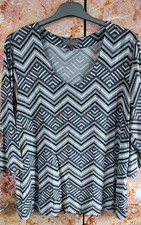 T-Shirt Slinky Ulla Popken Selection, grau, Gr. 46/48, neuwertig