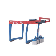 Spur TT Containerkran Bahn rot-blau