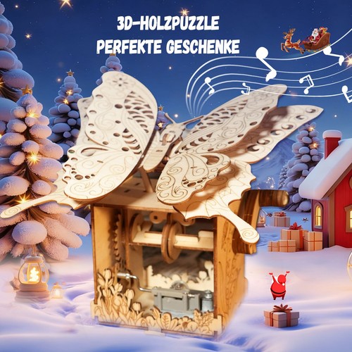 Holzpuzzle handgefertigte - 3d-holzpuzzle,