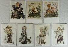 AK 9 - Sieben hübsche Ansichtskarten Zeichnungen B, Hummel - bitte ansehen