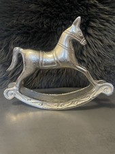 Deko Schaukelpferd Silber