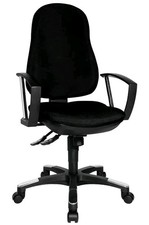 TOPSTAR Computerstuhl Bürostuhl ergonomisch 110kg schwarz Stoff ohne Armlehnen