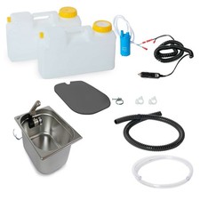 12V Camping Spüle Bausatz Waschbecken Spülbecken Abdeckung Caravan Wohnmobil Dun