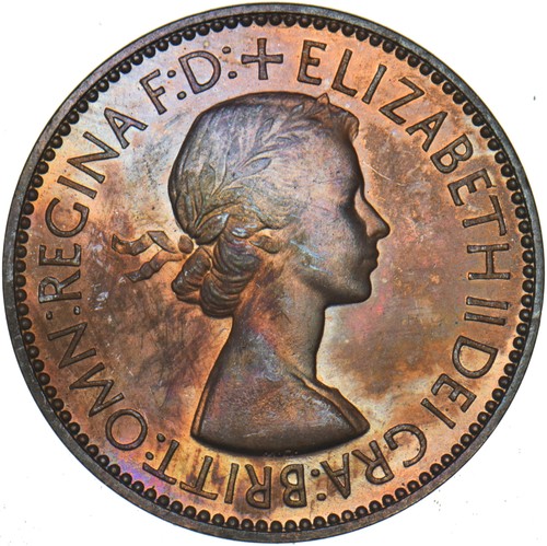 1953 halfpenny elizabeth - -,