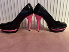 Catwalk High Heels schwarz pink 12 cm HEELS Grösse 38