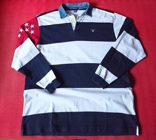GANT Herren Polo Sweatshirt Gr. XXL ** Weiß /Dunkelblau 
