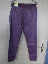 Coole JANINA Damen - Hose Lederoptik Fb . Weinrot  Gr . 44  NEU !