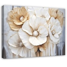 Leinwand Bilder Blumen Weiß