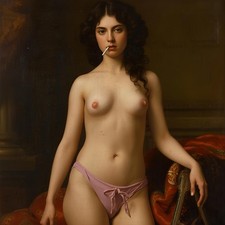 Akt Mit Zigarette weiblich