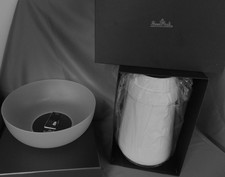 Rosenthal Collana große Designer Vase 38 cm mit Glas Aufsatz beides Neu in OVP