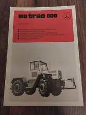 Original Prospekt MB trac 800 72 PS Mercedes Benz Traktor Schlepper