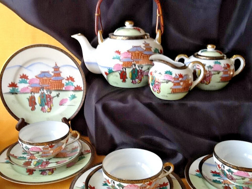 Asiatisches edles teeservice - asiatisches,